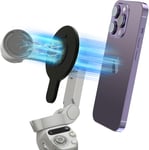 Magnétique Stabilisateur pour DJI, Support de iPhone MagSafe, Cardan Accessoire pour DJI OSMO Mobile 6 / Om 5 / Om 4 / Om 4 SE, Noir Métallisé