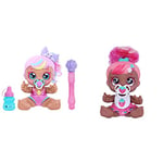 Kindi Kids Poppi Pearl: Bubble 'N' Sing Official Bubble Blowing Baby Doll with Ice Cream Scented Bubbles & Blossom Berri Scented Kisses Little Sister Official Baby Doll with Big Glitter Eyes, Chubby