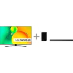 LG 50NANO76 50" 4K NanoCell TV + LG SPD75YA 3.1.2 Dolby Atmos Soundbar -tuotepaketti
