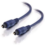 C2G 80323 1M Velocity TOSLINK Optical Audio Digital Cable Suitable for JBL, LG, SONOS, Samsung, Sony, Philips, Bose Sound Bar, HDTV, PS4, Xbox, Surround Sound, Home Theater and more, Blue