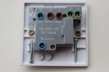  DETA S1370 Slimline white 13A Fused Switch Connection unit Marked "Freezer"