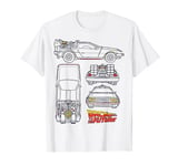 Back To The Future DeLorean Blueprint Logo T-Shirt