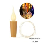 10/20 Led Wine Bottle Lamp Candle Cork Light Stopper Warm White(10led)