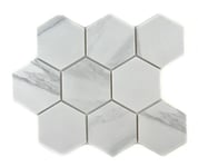 mosaik ws carra hexagon carrara 9,5x11x0,65