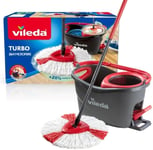 Vileda Turbo Microfibre Mop and Bucket Set, Spin Mop for Cleaning Floors