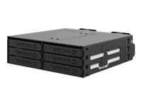 Icy Dock Tougharmor Mb118vp-B - Förvaringslåda - 6 X U.2/U.3 Nvme Ssd, Mobile Rack For 5.25"? Bay, With Slimsas Sff-8654 8I - 2.5" - Pcie 4.0 - Pcie 4.0 - Svart