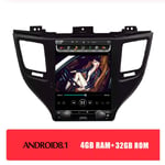 GPS Navigation MP3 multimedia Car Stereo Radio Digital Media Android - Applicable for Hyundai Tucson 2014-2020, FM Bluetooth Player 10.4 Inch