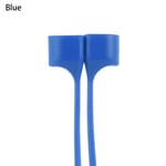 Earphone Magnetic Strap Silicone Wire Headphone Cable Blue