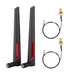 Antenna, Compatible With Intel 9560NGW /9260AC/7265AC 8DBi AC88 Antenna +m.2/NGFF Wireless Network Card Cable (2PCS)