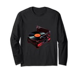 Vinyl Record Player Turntable 80s 90s Music DJ Musician Long Sleeve T-Shirt