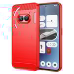 SKALO Nothing Phone (2a) Plus Armor Carbon Stöttåligt TPU-skal - Röd