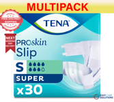 TENA ProSkin Slip Super - Small - 3 Packs of 30 - 90 Incontinence Slips