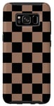Galaxy S8 Black and Brown Classic Checkered Big Checkerboard Case