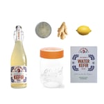 Agua De Madre The Madre’s Kefir Water Starter Kit | Includes Fresh Original Flavour (75cl), 1 Litre Le Parfait Jar, Lemon and Ginger & Brew Guide | A Natural Route to Better Gut Health