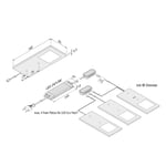 Hera LED-kaapinalusvalaisin Eco-Pad F 3 kpl 4000K musta