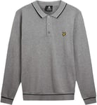 Lyle & Scott Knitted Mens Long Sleeve Polo Shirt Small