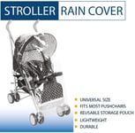 STROLLER RAIN COVER Pushchair Pram Baby Car Clear Fits Most Raincover Buggy