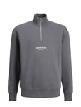 Jack & J S Jorvesterbro Sweat Quarter Zip Hn Jnr Blå