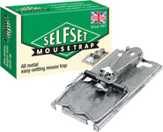 Selfset Mouse Trap Kills Mice Galvanised Metal Strong, Quick Snap and Hold  