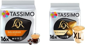 Tassimo L'OR Espresso Delizioso Coffee Pods X16 (Pack of 5, Total 80 Drinks) & L