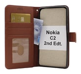 New Standcase Wallet Nokia C2 2nd Edition (Brun)