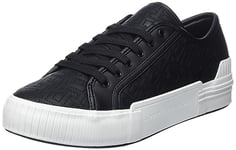 Tommy Hilfiger Women Trainers Quilted Mono Shoes Vulcanised, Black (Black), 5 UK