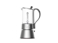 Bialetti Crystal, Moka pot, Silver, Glas, Metall, 4 koppar