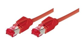 Tecline Câble Ethernet de catégorie 6A Rouge 0,5 m