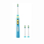 QJXF Sonic Electric Toothbrush for Kids 3-12 Years, USB Rechargeable Waterproof Household Automatic Toothbrush with 3 Optional Modes, Build in 2 Mins Timer,Blue