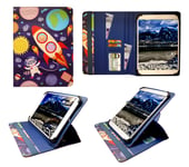 Amazon Fire HD 10 Tablet 10.1 Inch Cartoon Astronauts Universal 360 Degree Rotating PU Leather Wallet Case Cover Folio ( 9 - 10 inch ) by Sweet Tech