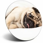Awesome Fridge Magnet - Funny Sleepy Pug Dog in Bed Cool Gift #16792