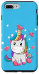 Coque pour iPhone 7 Plus/8 Plus Adorable bébé licorne avec papillons, motif licorne graphique