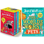 David Walliams Series 1 - Best Box Set Ever 5 Books Collection Set & The World’s Worst Pets: The brilliantly funny new children’s book for 2022 from million-copy bestselling author David Walliams