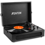 Fenton RP118B retro skivspelare med Bluetooth in/ut och USB - Svart, Fenton retro skivspelare med bluetooth