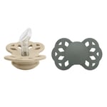 BIBS® Napp Infinity anatomisk sugdel 0-6 månader Vanilla/Pine 2 st.