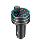 Qumox Bluetooth FM Transmitter Car MP3 Player Fast Charge Hands-Free Car Kit Wireless Radio Audio Adapter with Dual USB 5V 3.0A 2A USB Port