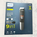 Philips 5000 Series 9-In-1 Head & Beard Trimmer Kit - Black (MG5720/13) Sealed