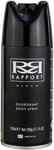 2x Rapport Black Long Lasting Masculine Deodorant Body Spray For Men 150ml