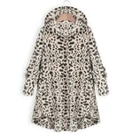 Damjacka Modeknapp Fluffig Ull Huvjacka Lös Vintervärme Plus Size Light brown 2XL
