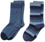 Tommy Hilfiger Boy's Basic Stripe Socks, Blue (Jeans 356), 6-8.5 UK