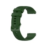 AVEKI klockarmband 20 mm rostfritt stål spänne snabbkoppling fluorgummiarmband för män, armégrön