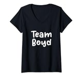Womens Team Boyd Girls Name Custom Daughter Mom Granddaughter V-Neck T-Shirt