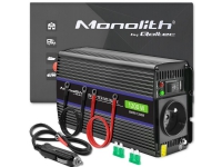 Qoltec Monolith 1200 MS Wave spänningsomvandlare | 12V till 230V | 600/1200W | USB