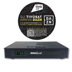 Digiquest Décodeur Tivùsat Ti9, DVB-S2 - avec télécommande 2 en 1, Noir, Carte Tivusat Incluse, Fonction d'enregistrement activable - Appareil à canaux DAZN