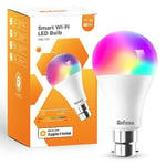 Refoss Smart Bulb Alexa Light Bulb B22 Works with Apple HomeKit, Alexa, Google Home, Siri with Colour Changing Light, Dimmable Warm White WiFi Bulb 9W (60W Equivalent) 810LM 1 Pack