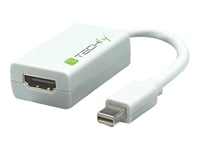 Techly - Videokort - Mini Displayport Hane Till Hdmi Hona - 15 Cm - Skärmad - Vit
