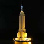 LED Lighting Kit for Lego 21046 Architecture Empire State Building Block Model(Not Include Lego Model)
