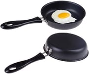Omelette Pan, BESTZY Frying Pan 12 cm Non-Stick Skillet, Nonstick Coating Omelette Pan, with Insulation Safety Handle - Black