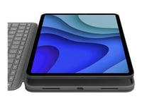 Logitech Folio Touch - Clavier et étui - avec trackpad - rétroéclairé - Apple Smart connector - QWERTZ - Allemand - graphite - pour Apple 11-inch iPad Pro (1ère génération, 2e génération)