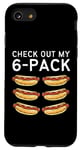 Coque pour iPhone SE (2020) / 7 / 8 Check Out My Lot de 6 Hot Dog Funny Hot Dogs pour les fans de gym
